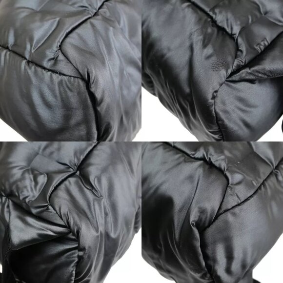 CHANEL Doudoune Backpack Embossed Nylon Leather Gray Black Italy 55RF175 main image 10